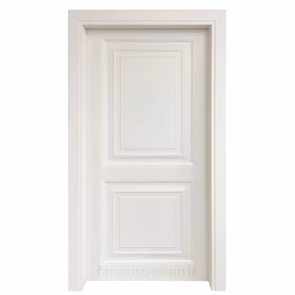 درب MDF کلاسیک با قاب برجسته در رنگ‌های سفید، طوسی و سورمه‌ای کد 30298