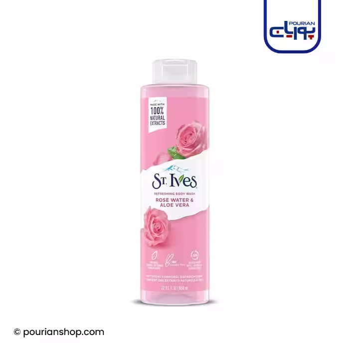 شامپو بدن سینت ایوز مدل حاوی گل رز و آلوورا حجم 650 میل _ST.IVES
