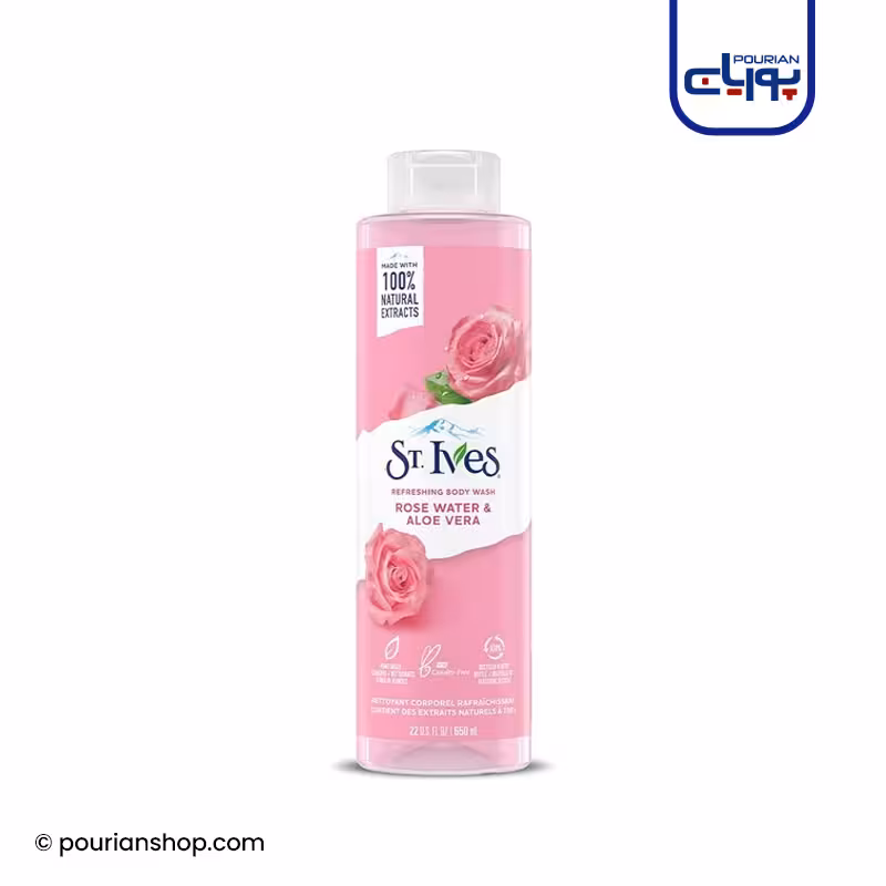 شامپو بدن سینت ایوز مدل حاوی گل رز و آلوورا حجم 650 میل _ST.IVES