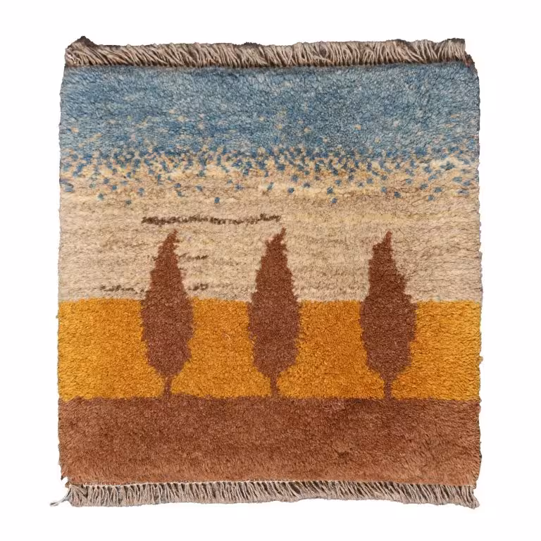 گبه دستباف نیم متری طرح قشقایی کد 4030335