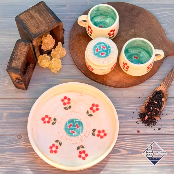 چای خوری دو نفره حوض ماهی طرح سه