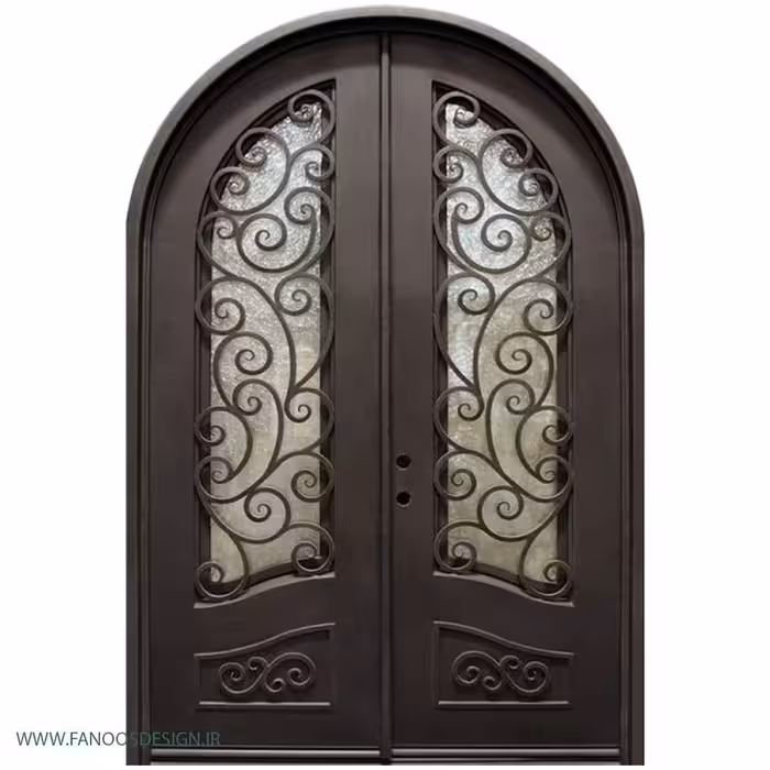 درب فلزی دو لنگه فرفورژه کلاسیک کد 1151