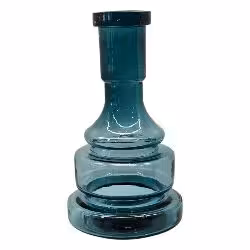 شیشه قلیان پلکانی ساده (آبی کم رنگ)