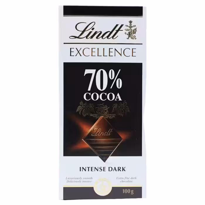 شکلات تخته‌ای تلخ لینت 70 درصد مدل اینتنس – 100 گرم