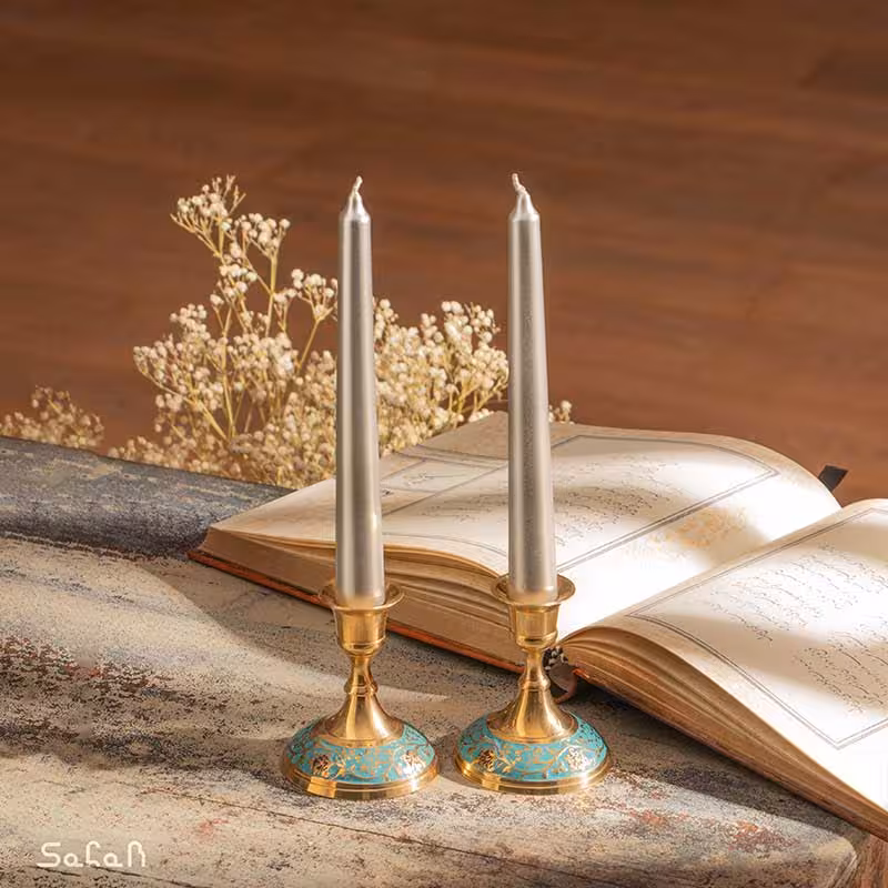 شمع قلمی نقره ای