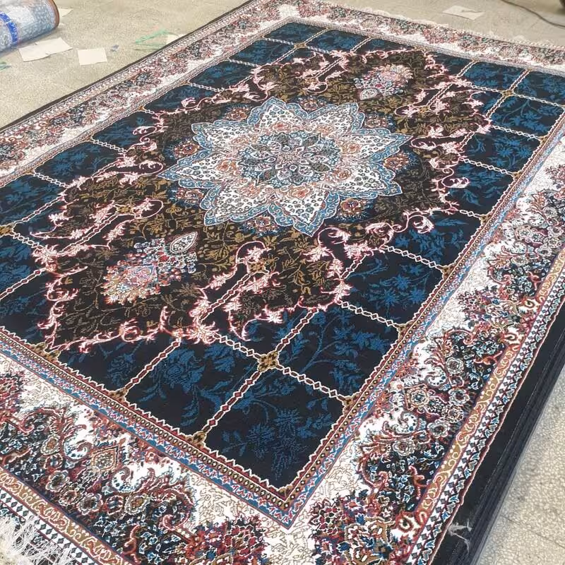 فرش ماشینی کاشان440شانه طرح هیواسرمه ای 6متری(BCF)باارسال رایگان