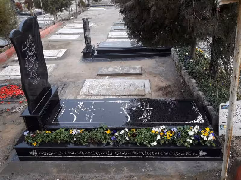 سنگ قبر گرانیت بلک سوپر کد140119