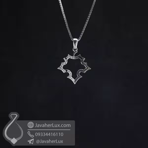 گردنبند نقره طرح برگ _ کد : 100722