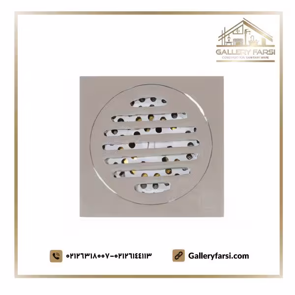 کف شور سایز10*10کروم مات (استیل)