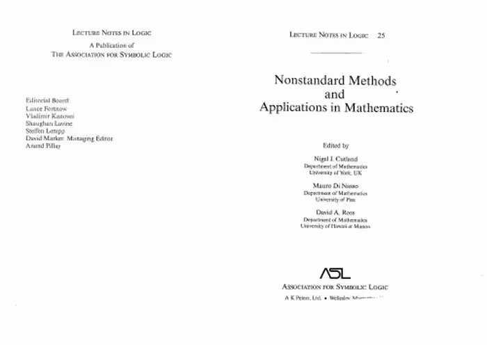 خرید و دانلود نسخه کامل کتاب Nonstandard Methods and Applications in Mathematics