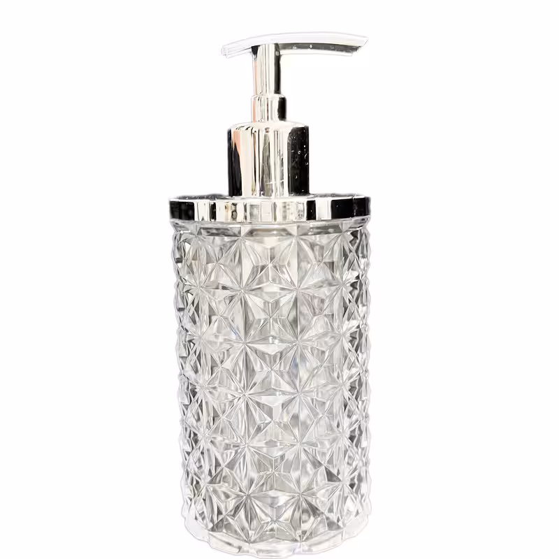 پمپ مایع دستشویی مدل کروم شیشه ای کد 346 | کالا مکس