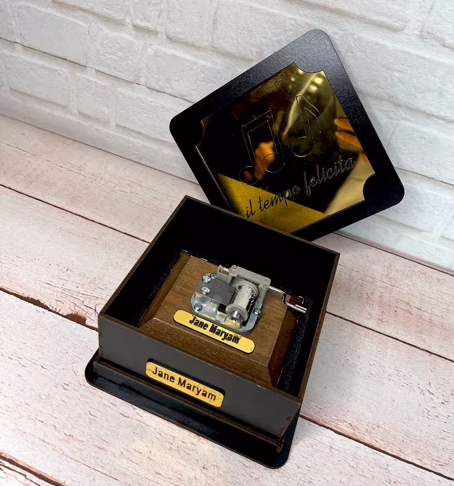 جعبه موزیکال هندلی پایه فرشته ملودی Happy Birthday