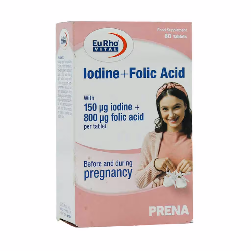 قرص ید و فولیک اسید یوروویتال | Eurhovital Iodine And Folic Acid