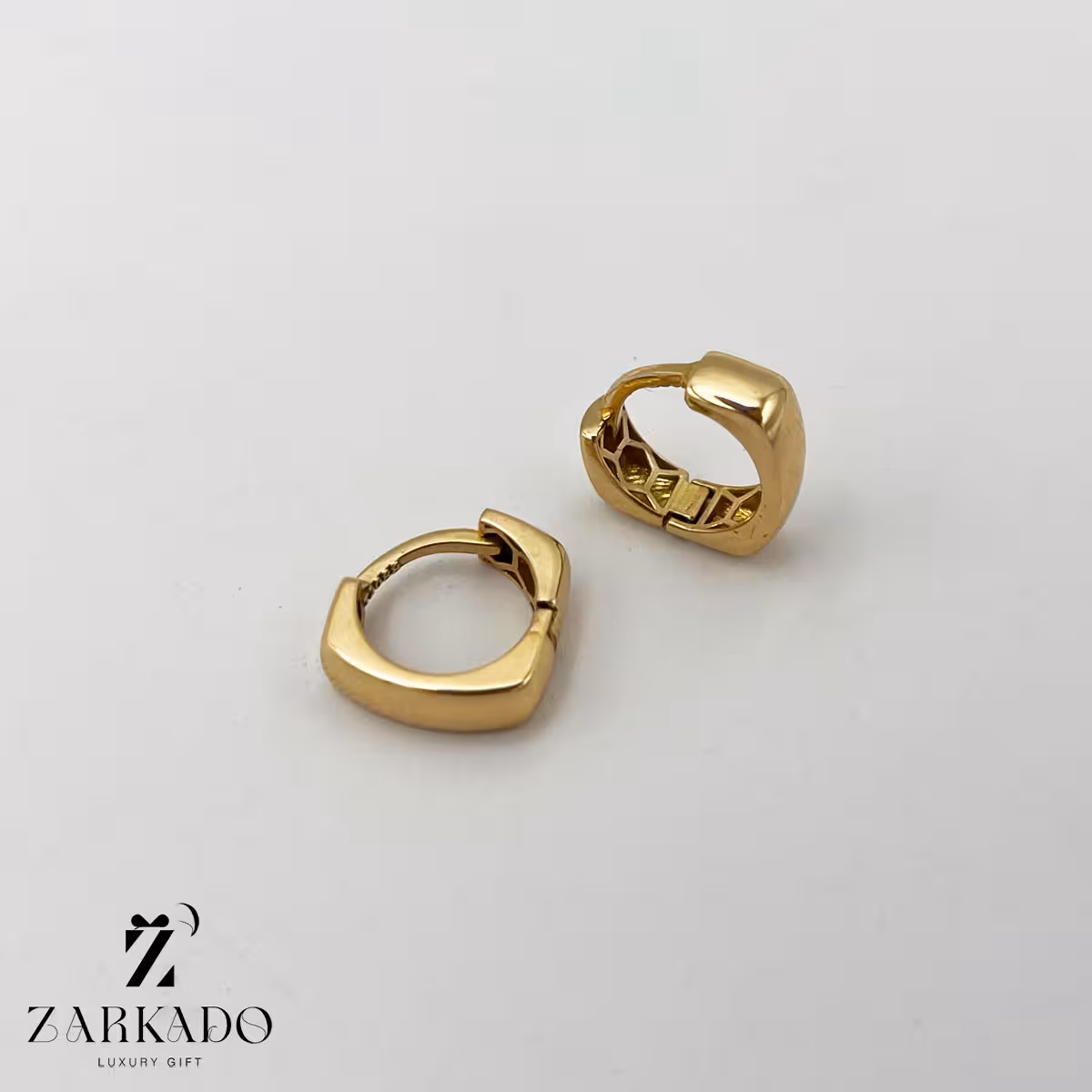 گوشواره کلیپسی طلا طرح لوزی کد E4480