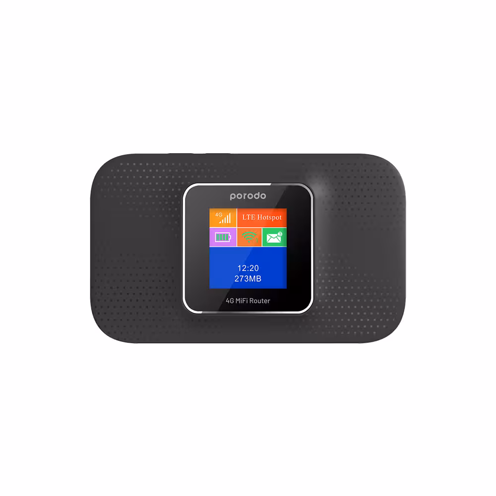 روتر قابل حمل پرودو مدل Porodo 4G LTE/3G Portable High-Speed Router PD-PRT4GR-BK