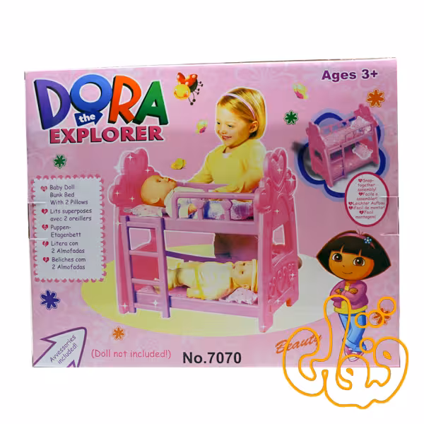 تخت عروسک دو طبقه طرح دورا 7070