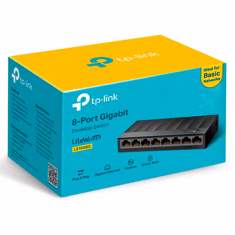 سوییچ 8 پورت شبکه تی پی لینک LS1008G گارانتی پارس ارتباط