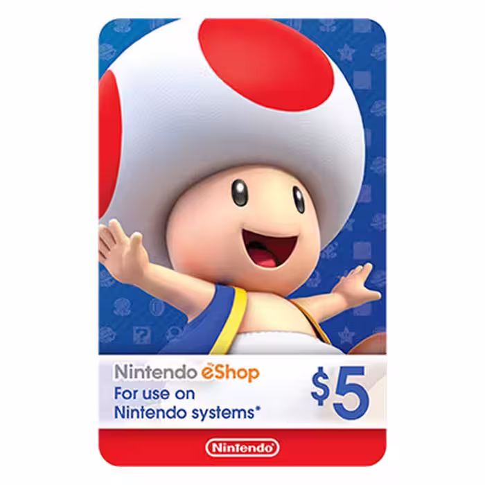 Nintendo eShop 5$ Gift Card – Digital – US