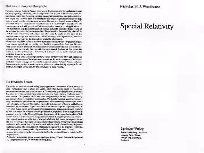 خرید و دانلود نسخه کامل کتاب Special Relativity