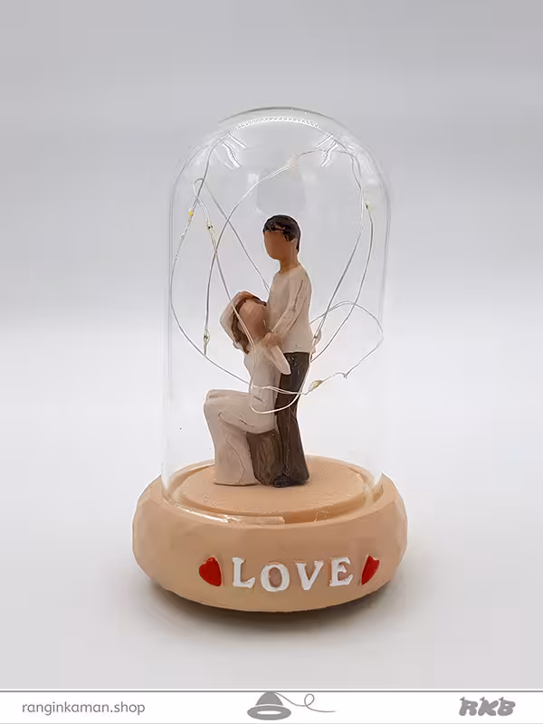 شیشه عشق چراغدار موزیکال بزرگ کد 4
