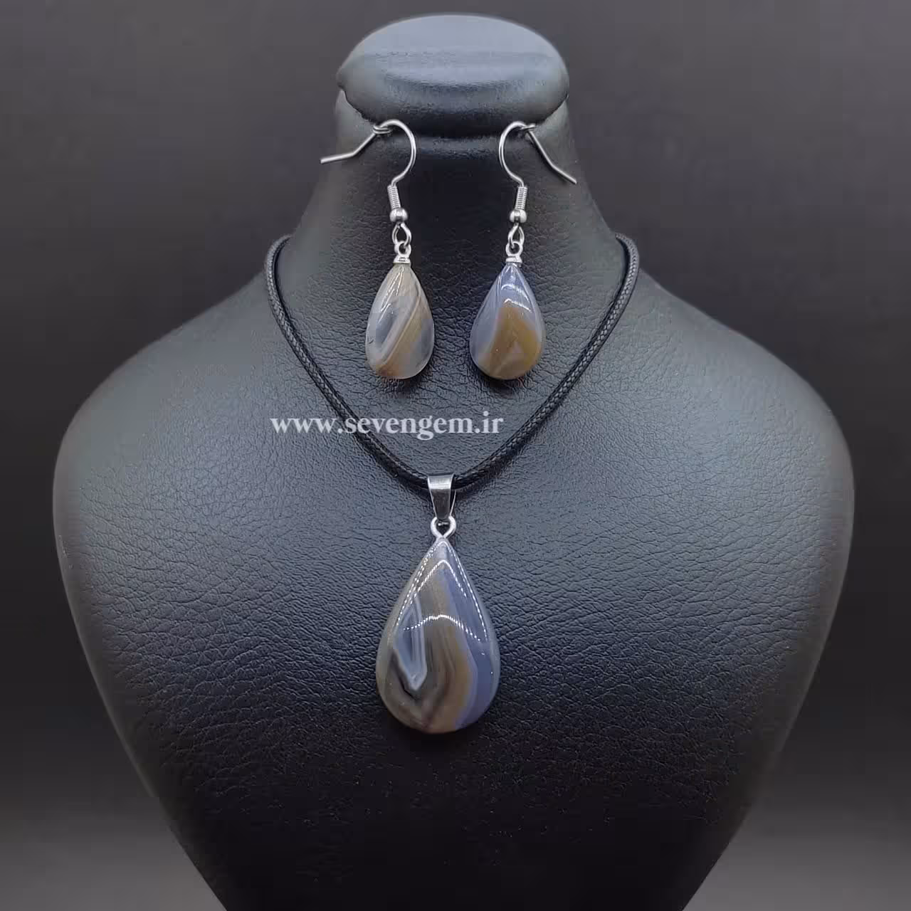 نیم ست عقیق سلیمانی خراسان (کدA549)