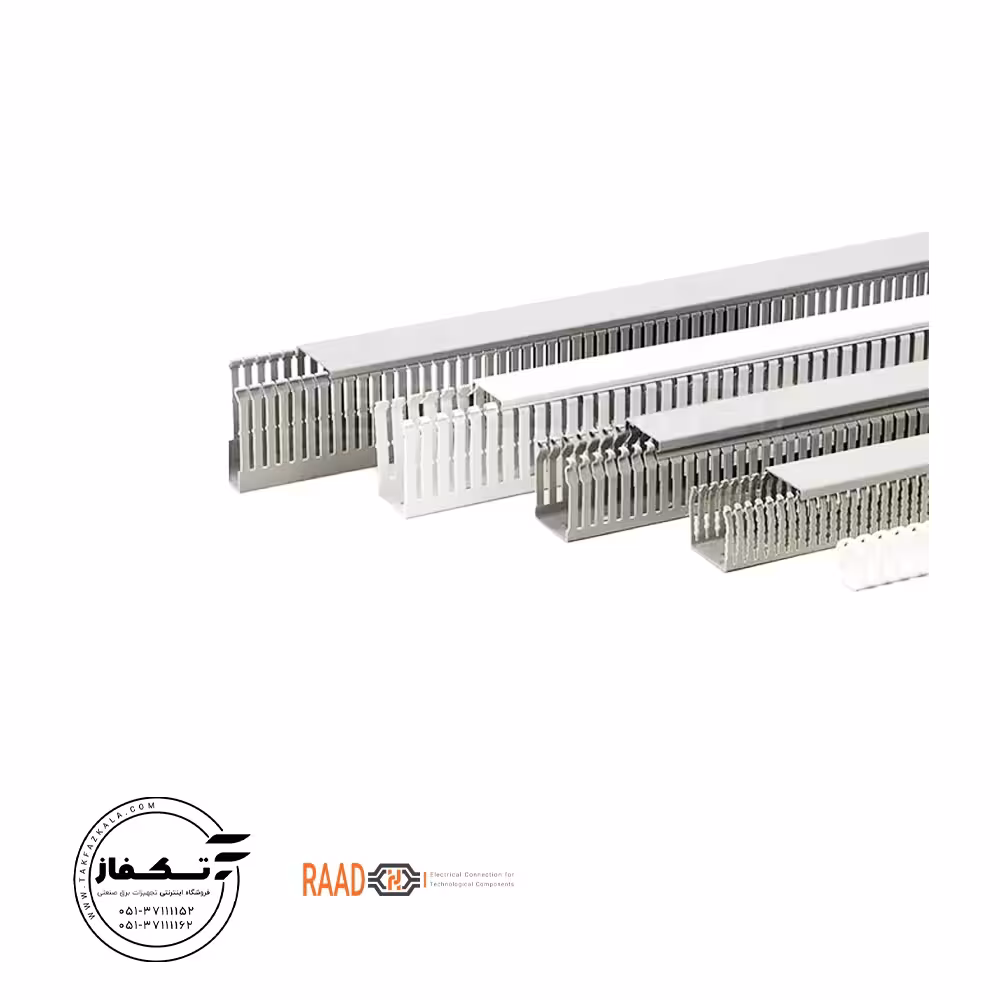 داکت صنعتی شیاردار سایز 80*60برند رعد رنگ طوسی ( کارتن 8 عددی )