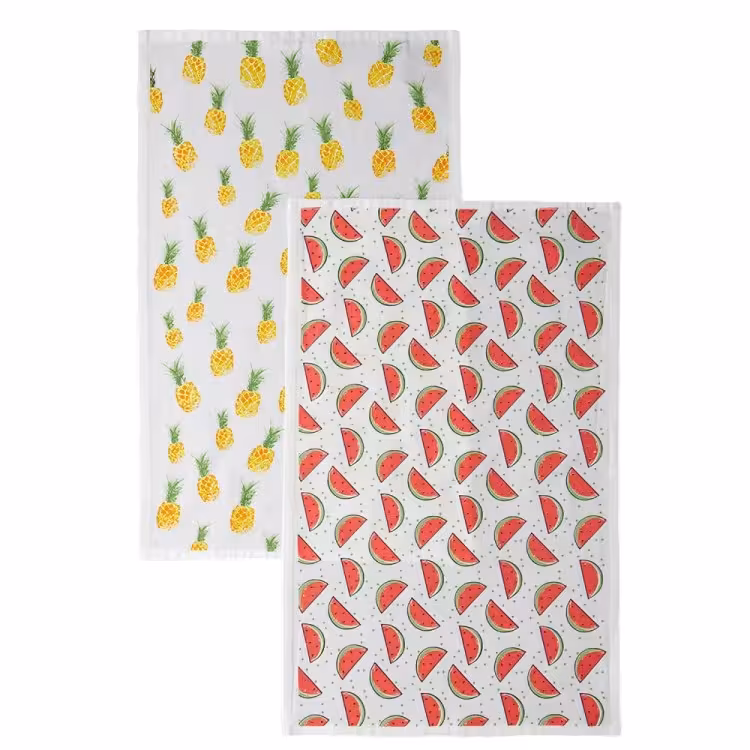 دستمال آبگیر آشپزخانه انگلیش هوم مدل Fruits مجموعه دو عددی | کالا مکس
