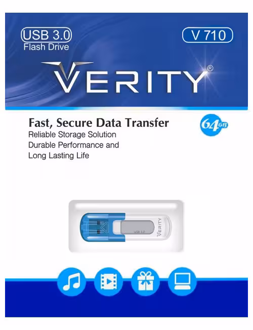 فلش مموری وریتی مدل V710 USB3 ظرفیت 64 گیگابایت