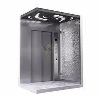 کابین آسانسور استیل نقره ای کد 10214