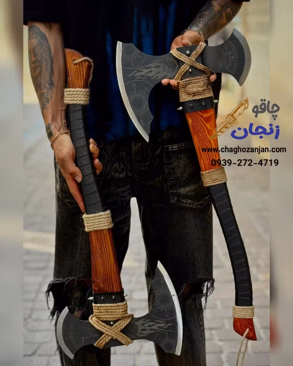 تبر وایکینگی تاتی | مقاوم برای ضربه و هیزم شکستن