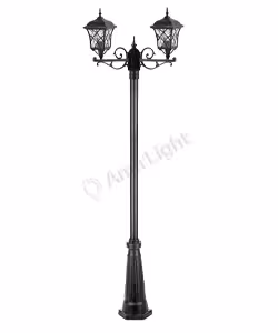 چراغ پارکی دو شاخه مدرن کلاسیک شفق مدل پاسارگاد