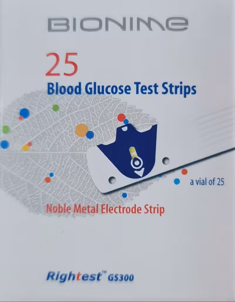 نوار تست قند خون بایونیم 25 عددی BIONIME
