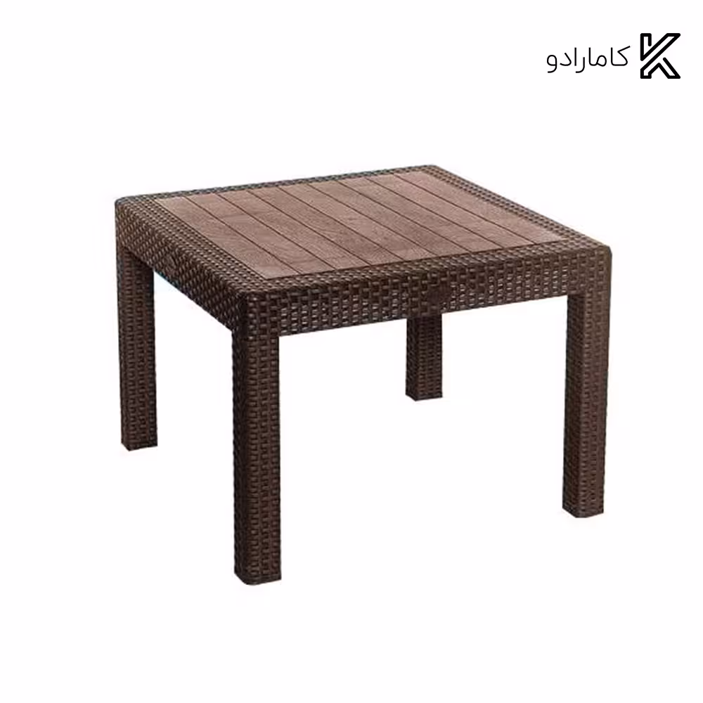 میز جلو مبلی حصیر بافت مربع کد 423
