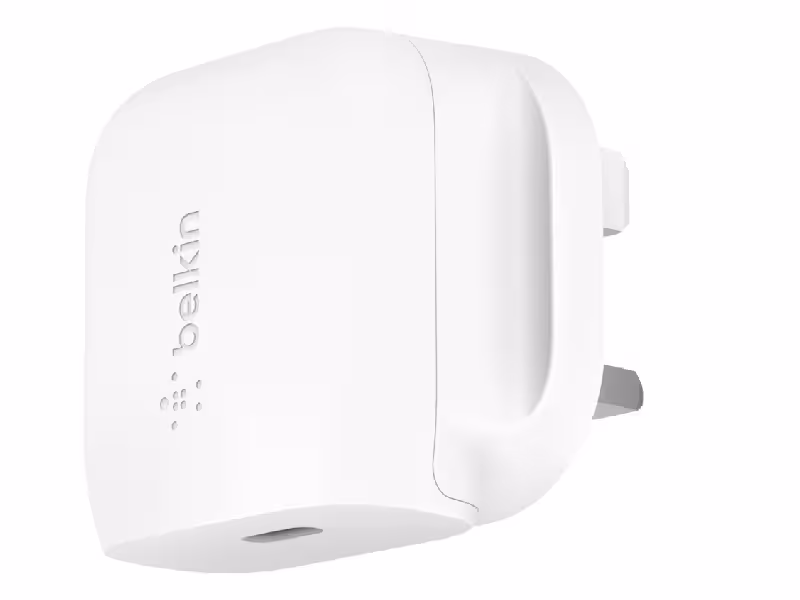 شارژر دیواری فست شارژ 20 وات بلکین مدل USB-C Wall Charger WCA003myWH