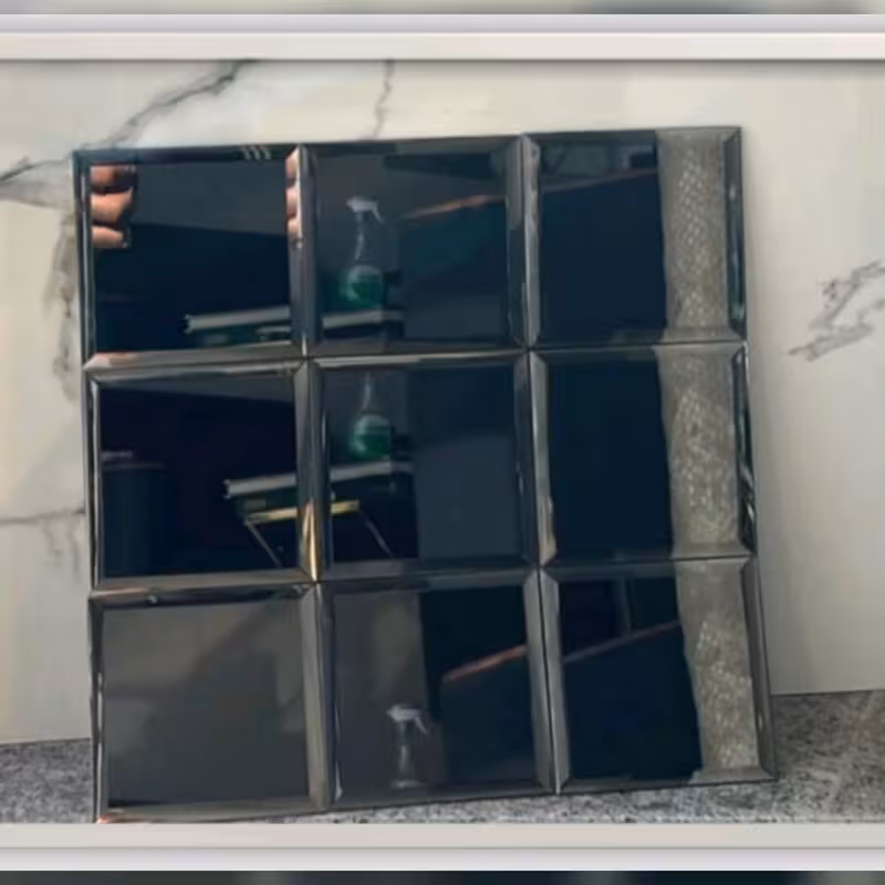 تایل آینه ای کد T6003،ابعاد30در30 cm پشت چسبدار کاملآ نسوز و ضدآب (پس کرایه)