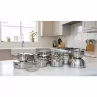 سرویس قابلمه 17پارچه استیل عرشیا مدلSS339-3642