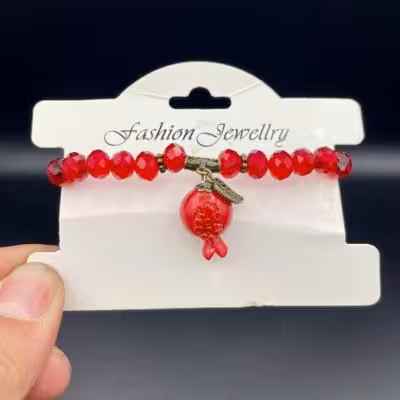 دستبند کریستال فانتزی انار مخصوص شب یلدا