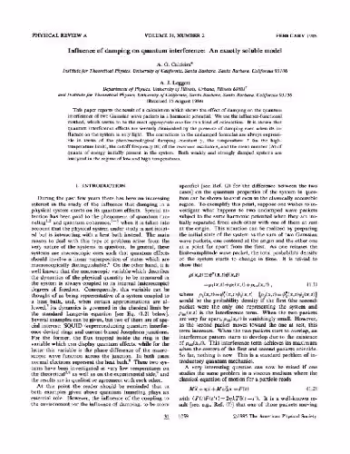 خرید و دانلود نسخه کامل کتاب Influence of Damping on Quantum Interference: An exactly Soluble Model