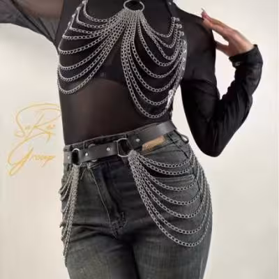 ست چرم زنجیری کد LE9.27