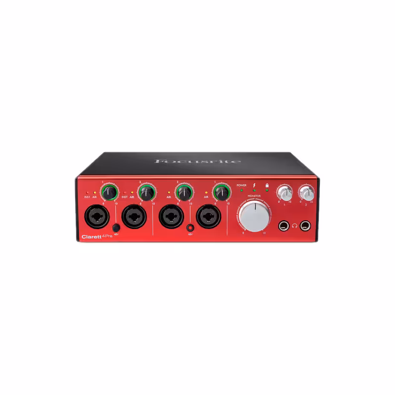 کارت صدا فوکوسرایت مدل Clarett 4Pre ThunderboltFocusrite Clarett 4Pre Thunderbolt Audio interface