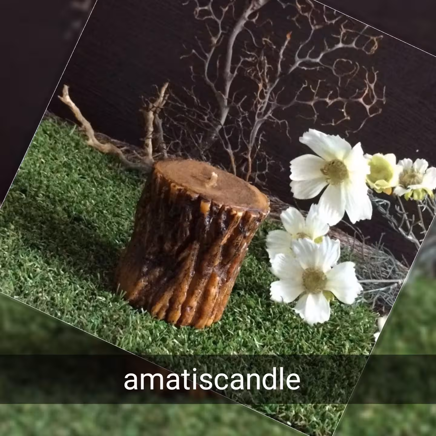 شمع تنه درخت لاکچری پارافین 3درصد