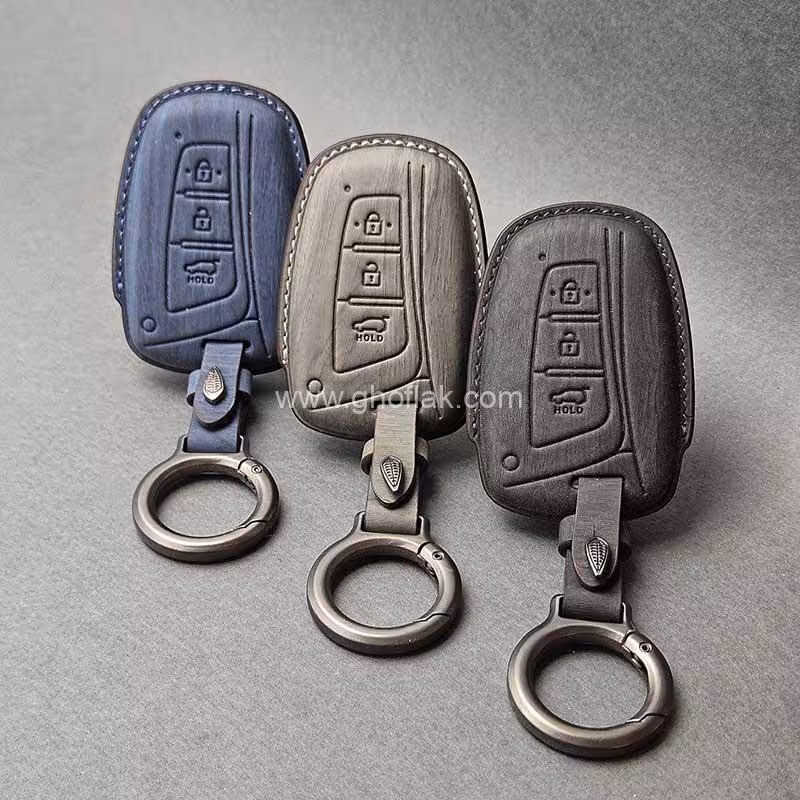 کاور ریموت هیوندایی گرنجور – سانتافه و سنتنیال کیلس سه دکمه طرح چرمی وودی