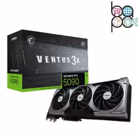 کارت گرافیک MSI مدل RTX 5090 با 32 گیگابایت حافظه و نسخه VENTUS 3X OC، مناسب گیمینگ حرفه‌ای