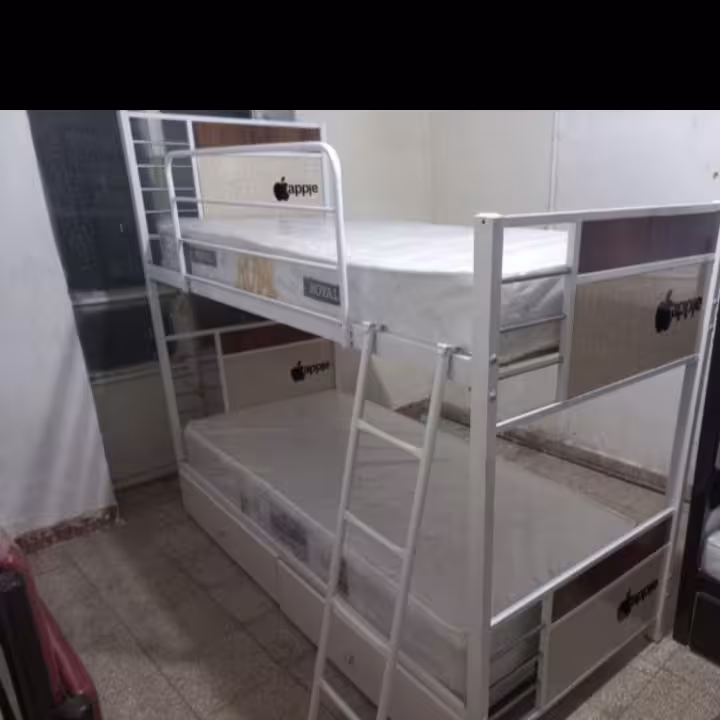 تخت خواب فلزی دونفره کودک ونوجوان کشو دار ابعاد 180 در 80