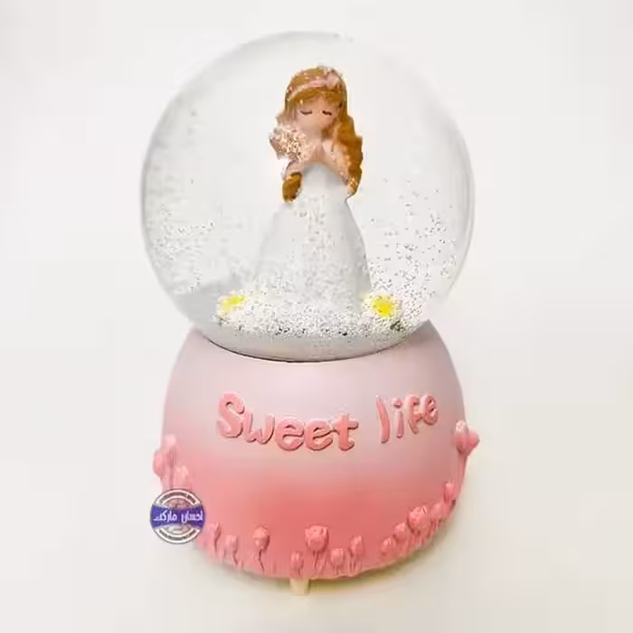 گوی چراغدار موزیکال پمپی برفی فرشته زیبا