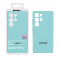 قاب سیلیکونی پاک کنی اورجینال Master Quality مدل Samsung Galaxy S25 Ultra - سبزآبی (پک دار) - خاص موبایل