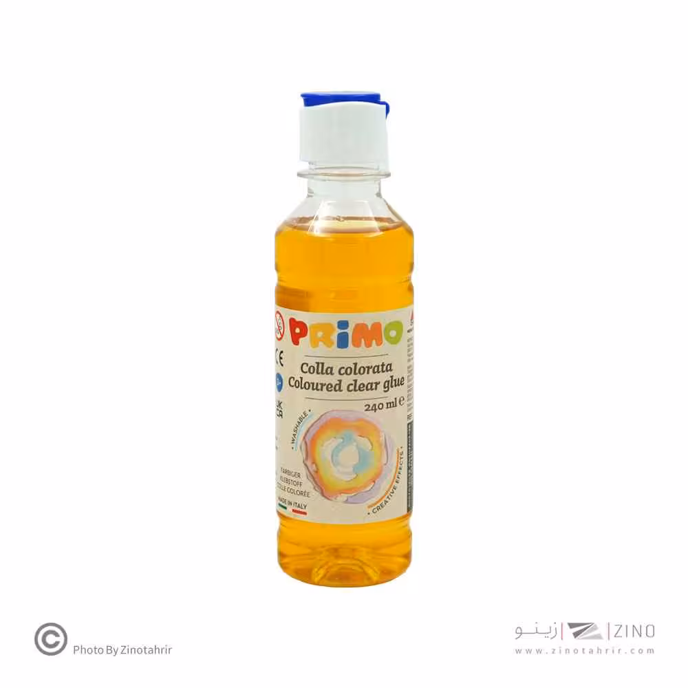 چسب240میل شفاف رنگی زرد پریمو کد3309CC240201