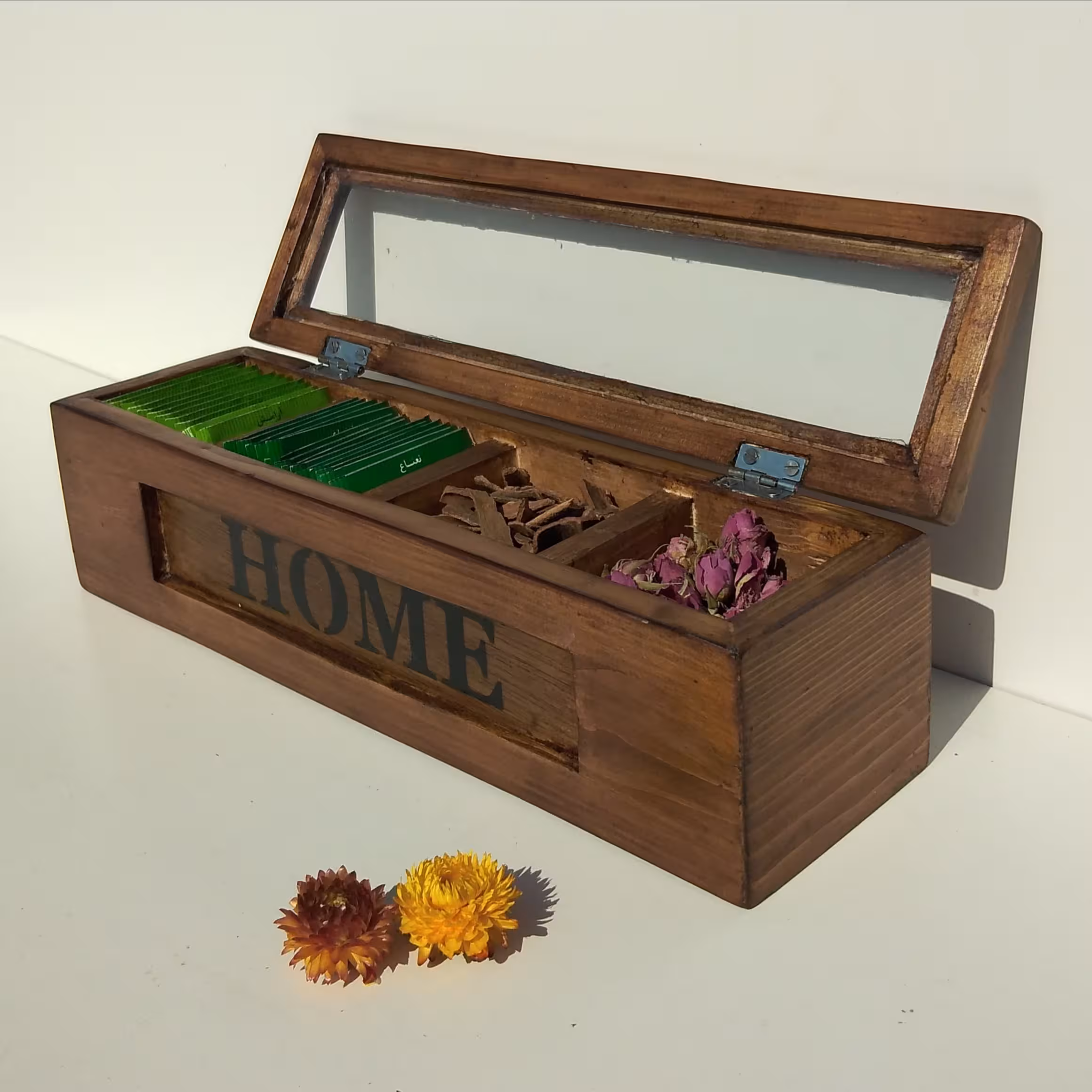 جعبه ی چوبی تیبگ و دم نوش 