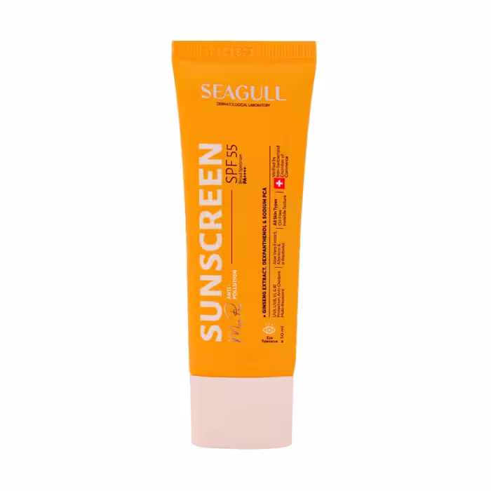 کرم ضد آفتاب آقایان سی گل SPF55 مناسب انواع پوست | Seagull Sunscreen Cream Oil Free SPF 55 For Men