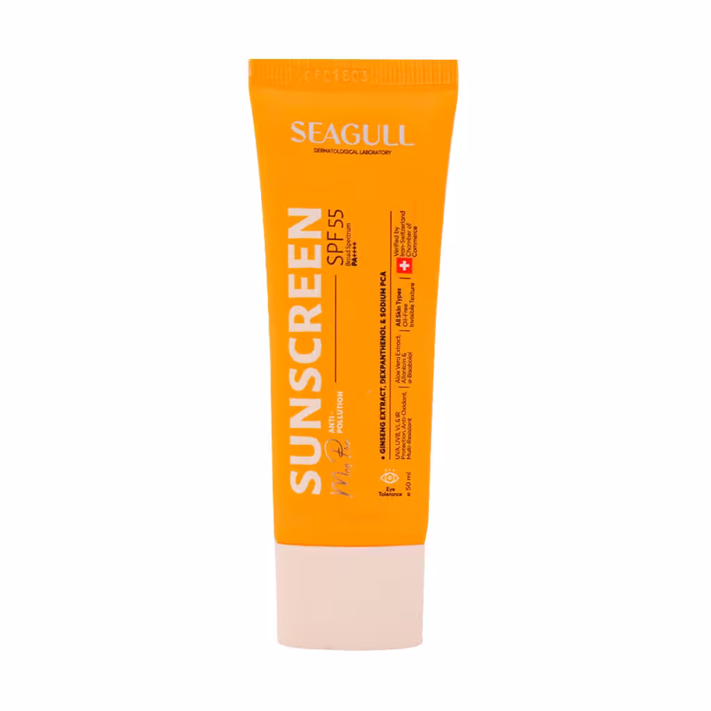 کرم ضد آفتاب آقایان سی گل SPF55 مناسب انواع پوست | Seagull Sunscreen Cream Oil Free SPF 55 For Men